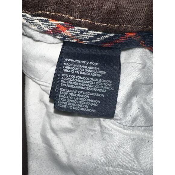 Tommy Hilfiger Women’s Brown Pants Size 14 Solid Flat Front Boot Cut - Picture 7 of 13